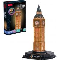 CubicFun 3D puzzle s LED Noční edice Big Ben 32 dílků