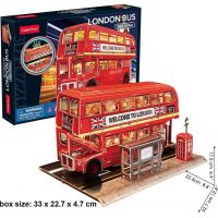 CubicFun 3D puzzle s LED Noční edice Londýnský autobus 161 dílků 3