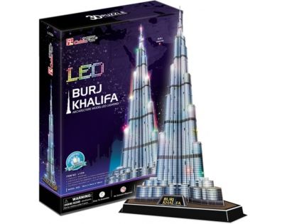 CubicFun 3D Puzzle Burj Khalifa LED 136 dílků