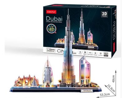 Cubicfun 3D Puzzle LED Dubai 182 dílků