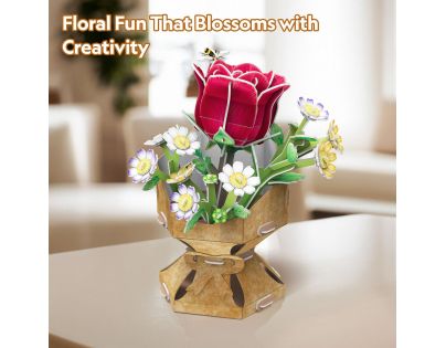 CubicFun Puzzle 3D Kytice růže 120 dílků