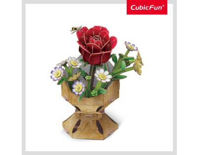 CubicFun Puzzle 3D Kytice růže 120 dílků