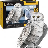 Cubicfun Puzzle 3D National Geographic Sněžná sova 62 dílků