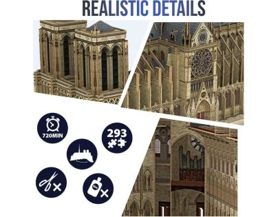 Cubicfun 3D Puzzle Notre Dame 293 dílků - Poškozený obal