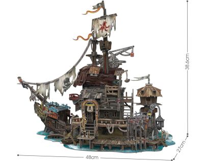 CubicFun Puzzle 3D Pirátský přístav Tortuga 218 dílků