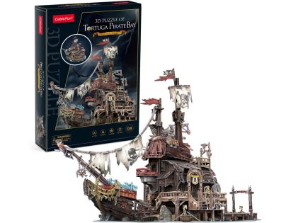 CubicFun Puzzle 3D Pirátský přístav Tortuga 218 dílků