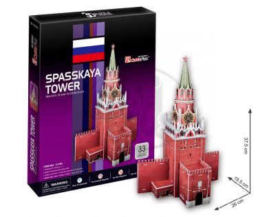 CubicFun 17C118 - Puzzle 3D Spasskaya Tower – 33 dílků