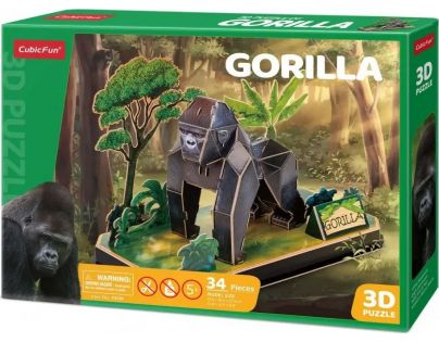 Cubicfun Puzzle 3D Zvířecí kamarádi Gorila 34 dílků