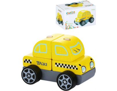 Cubika Dřevěná skládačka Taxi vůz 5 dílů