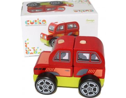 Cubika Dřevěná skládačka Terénní vůz 5 dílů