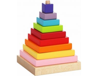 Cubika Barevná pyramida dřevěná skládačka