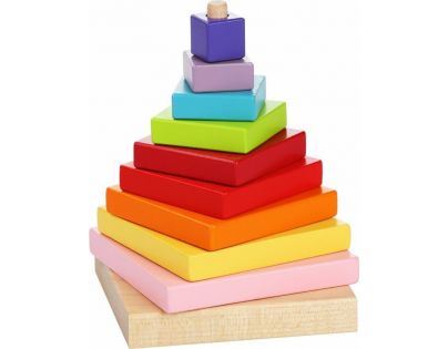 Cubika Barevná pyramida dřevěná skládačka