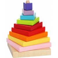 Cubika Barevná pyramida dřevěná skládačka 3