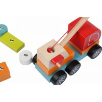 Cubika Autojeřáb s magnetem dřevěná skládačka 4