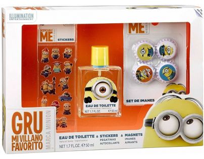 Dárkové sady Minions toaletní voda 50 ml se samolepkami a magnetkami