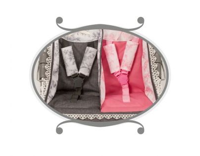 DeCueavas Skládací kočárek tříkolový pro dvojčata panenky Reborn 2018