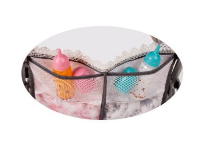 DeCueavas Skládací kočárek tříkolový pro dvojčata panenky Reborn 2018