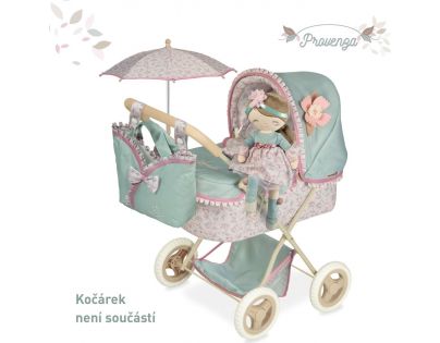 DeCuevas Plyšová panenka Provenza 36 cm s kolébkou
