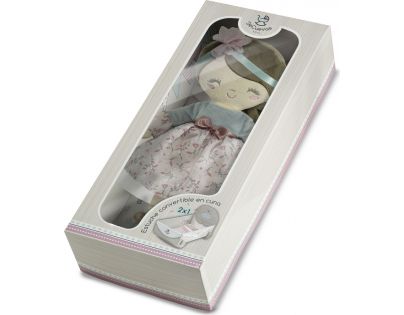 DeCuevas Plyšová panenka Provenza 36 cm s kolébkou