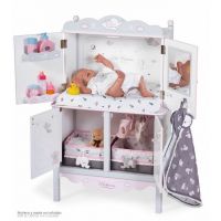 DeCuevas Dřevěná šatní skříň pro panenky s hracím centrem a doplňky Sky 2019 3