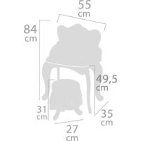 DeCuevas Dřevěný toaletní stolek se zrcadlem a dřevěnou židličkou Magic Maria - Poškozený obal 4