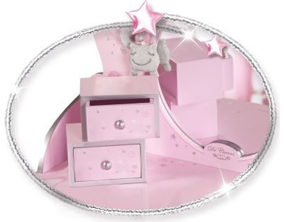 DeCuevas Dřevěný toaletní stolek se zrcadlem a dřevěnou židličkou Magic Maria - Poškozený obal