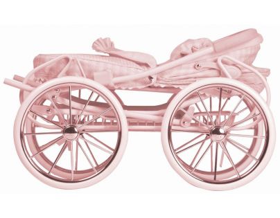 DeCuevas Skládací kočárek pro panenky s taškou Funny růžový 81 cm