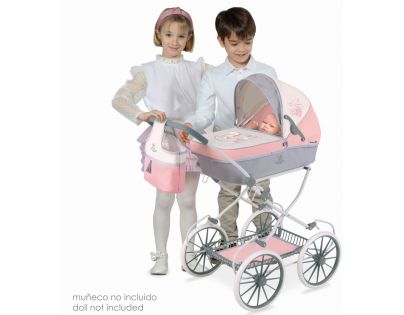 DeCuevas Skládací kočárek pro panenky s taškou Funny růžový 81 cm