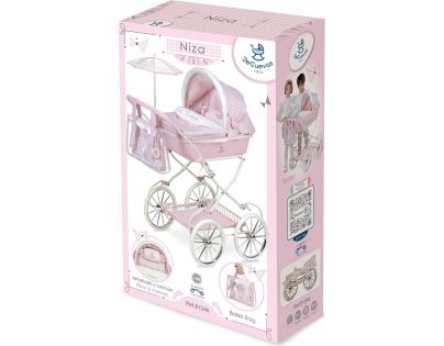 DeCuevas Skládací kočárek pro panenky s taškou a doplňky Niza - 81 cm - Poškozený obal