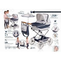 DeCuevas 82037 Skládací kočárek pro panenky REBORN se slunečníkem a doplňky TOP Collection 2020 - 90 cm  - Poškozený obal 2