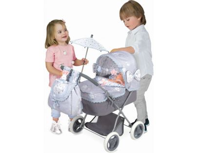 DeCuevas Skládací kočárek pro panenky se slunečníkem a doplňky Martin 2019 - 60 cm