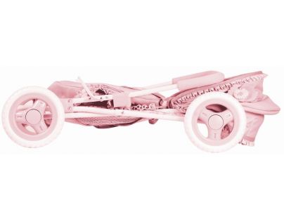 DeCuevas Skládací kočárek pro panenky s taškou Funny růžový 60 cm