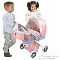 DeCuevas Skládací kočárek pro panenky s taškou Funny růžový 60 cm 3