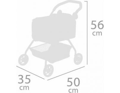 DeCuevas Můj první kočárek pro pejska s doplňky Little Pet 2020 - 56 cm
