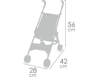 DeCuevas Skládací kočárek pro panenky golfové hole Funny mentolové 56 cm