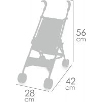 DeCuevas Skládací kočárek pro panenky golfové hole Funny mentolové 56 cm 6