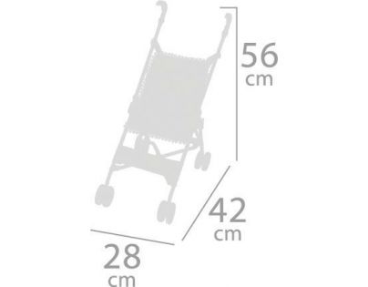 DeCuevas 90090 Skládací kočárek pro panenky golfové hole Martina 56 cm