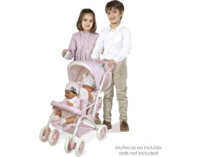 DeCuevas Skládací kočárek pro dvojčata panenky s taškou Niza - 72 cm