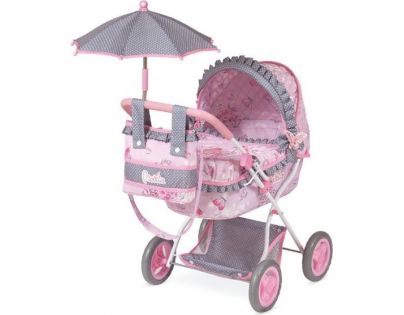 DeCuevas Kočárek pro panenky hluboký s deštníkem Maria 2017-M