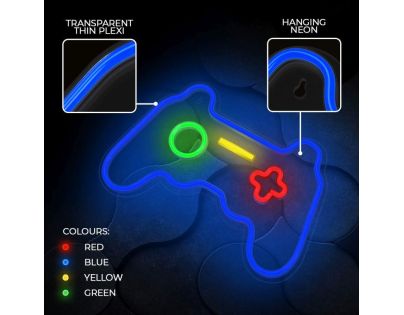 Forever Dekorativní Plexi Led neon Gamepad multicolor