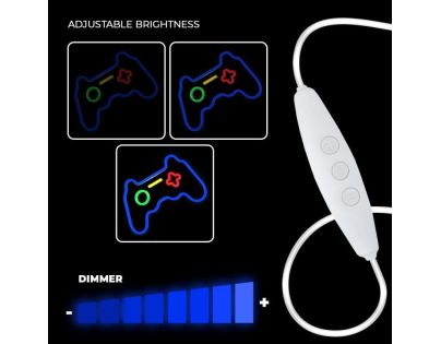Forever Dekorativní Plexi Led neon Gamepad multicolor