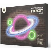 Forever Dekorativní Plexi LED neon Planeta multicolor 3