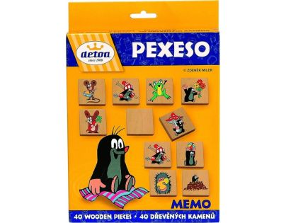 Detoa Pexeso Krtek 40 dřevěných kamenů