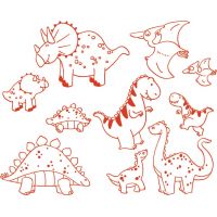 Aladine Dětská razítka s příběhem Stampo Minos 10 ks Dinosauři 2