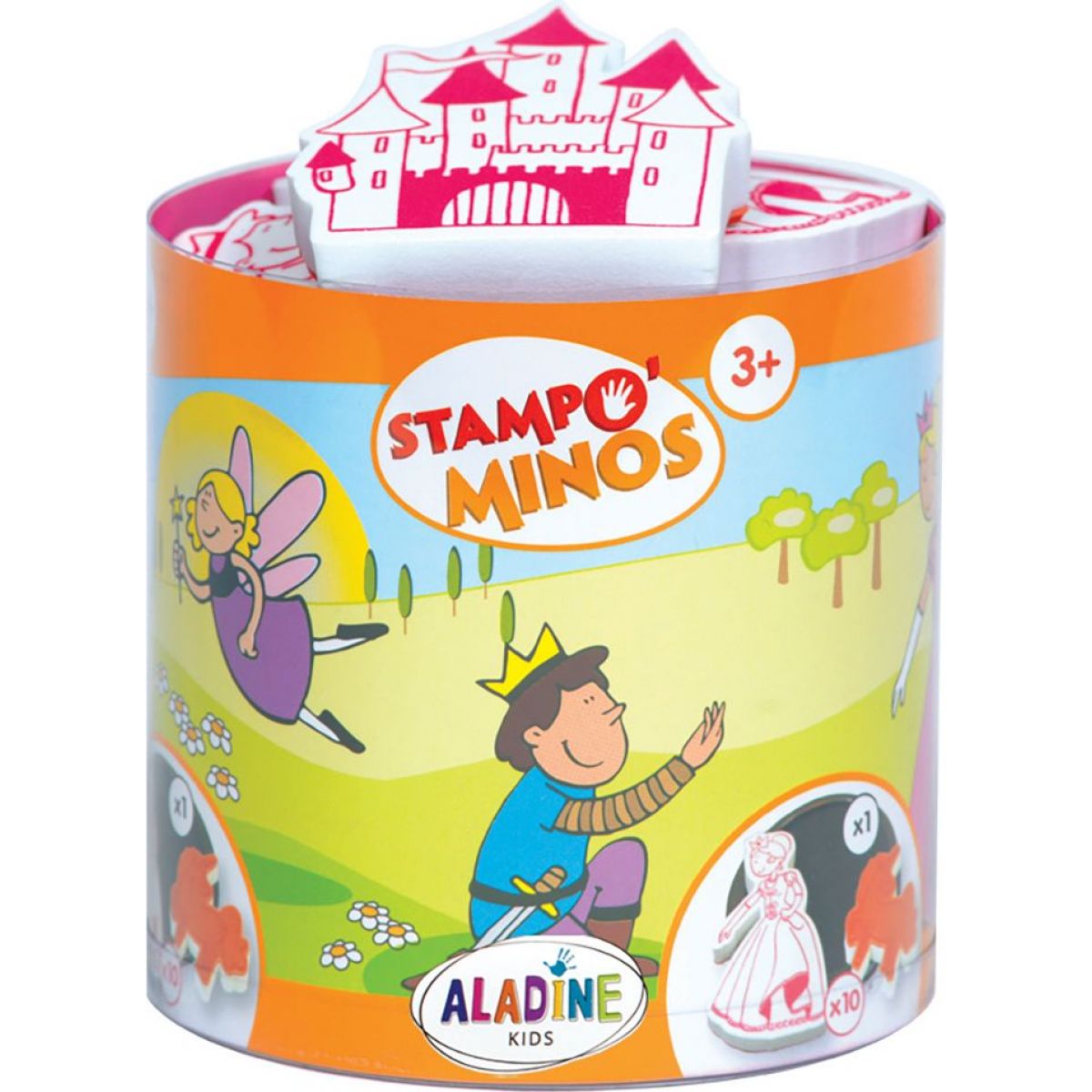 Dětská razítka s příběhem Aladine Stampo Minos, 10 ks Pohádkový svět