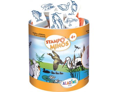 Aladine Dětská razítka s příběhem Stampo Minos 36 ks U vody