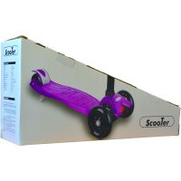 Dětská tříkolová koloběžka svítící  - červená - Poškozený obal 2