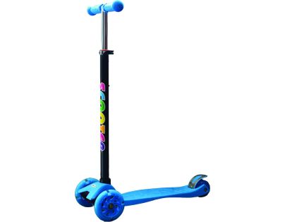 Dětská tříkolová koloběžka svítící  - sv.modrá - Poškozený obal