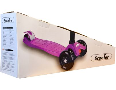 Dětská tříkolová koloběžka svítící  - sv.modrá - Poškozený obal