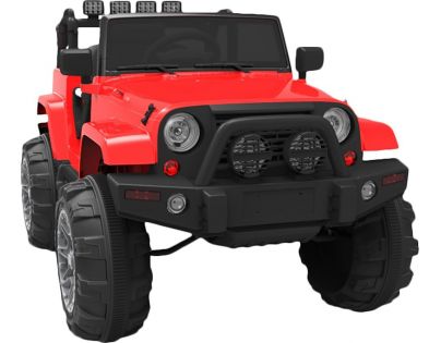 Dětské elektrické auto 2,4ghz magnetické dveře MP3 přehrávač s rádiem červené